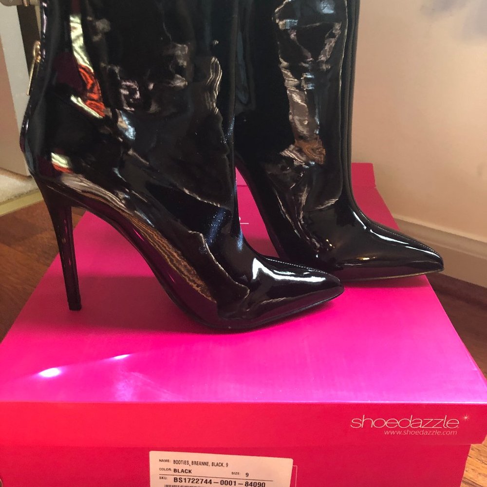 Black Patent Leather booties